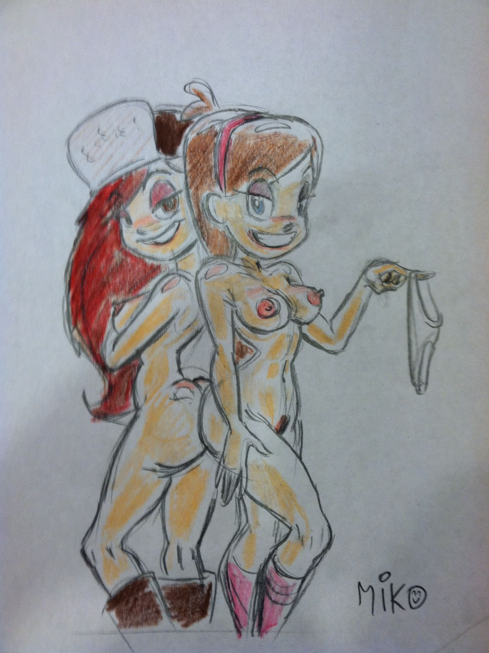 gravity naked from mabel falls Ruby and saphire steven universe